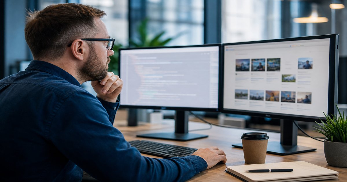 Developer adding VideoObject JSON-LD schema to a creator tutorial page